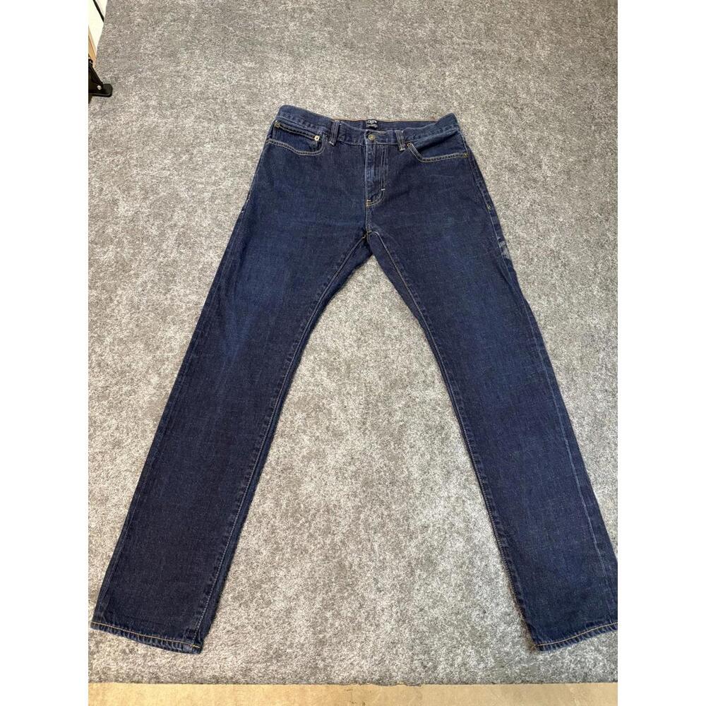 J. Crew The Driggs Blue Jeans Pants Men's 30X32 Denim 100% Cotton Taped Fit